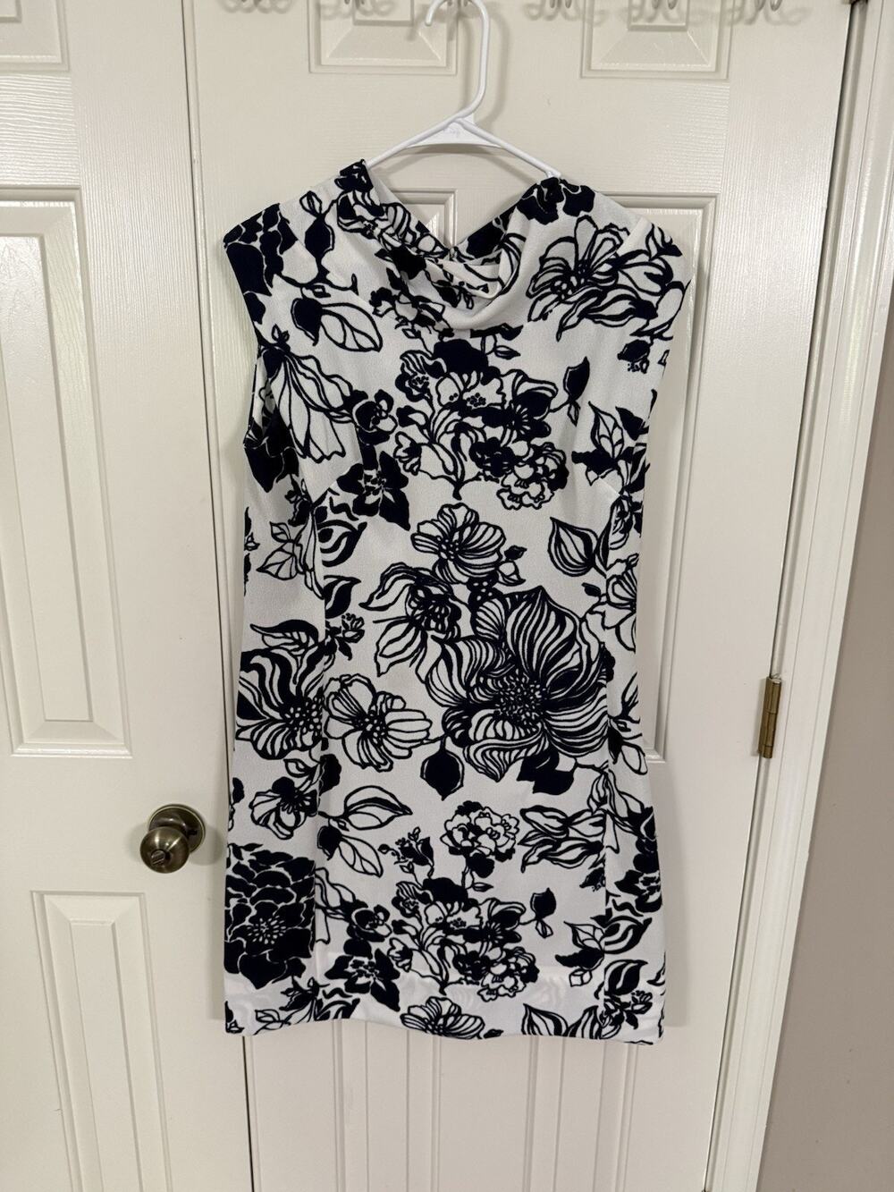 Edith Flagg Vintage 1960s Navy White Dress 8
